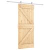 vidaXL Drzwi przesuwne Naturalne i białe 85 x 210 cm
