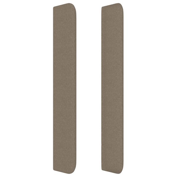 vidaXL Zagł&oacute;wek uszak, taupe, 183x16x118/128 cm, tkanina