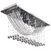 vidaXL Biała lampa sufitowa z błyszczącymi kryształkami, 8 x G9, 29 cm