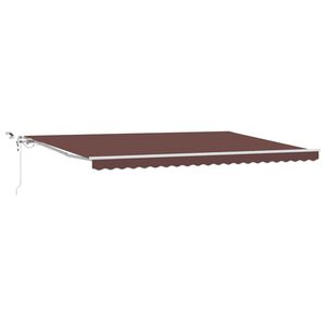 vidaXL Automatycznie zwijana markiza z LED, brązowa, 500x300 cm