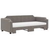 vidaXL Sofa rozsuwana z materacami, kolor taupe, 90x200 cm, tkanina