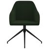 vidaXL Krzesła stołowe, 4 szt., ciemnozielone, obite aksamitem