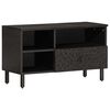 vidaXL Szafka pod telewizor, czarna, 80x33x46 cm, lite drewno mango