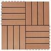 vidaXL Płytka Tarasowa 11 pcs Drewno tekowe 30 x 30 cm