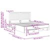 vidaXL Ramka ł&oacute;żka Betonowy szary 160 x 200 cm Materiał drewnopochodny