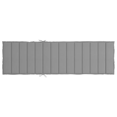 vidaXL Poduszka na leżak, szara, 200x60x3 cm, tkanina Oxford