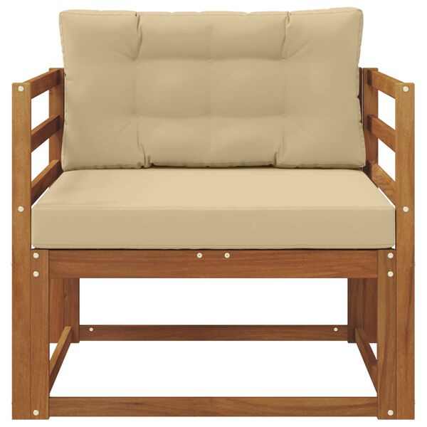 vidaXL Środkowa sofa ogrodowa Lite Drewno Akacji Naturalny