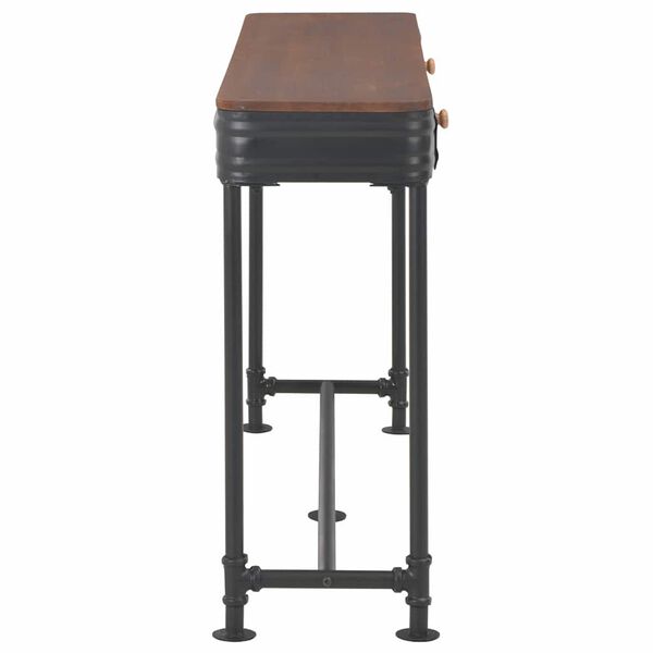 vidaXL Stolik konsola z 2 szufladami, 120x30x75 cm, drewno jodłowe