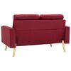 vidaXL 2-osobowa sofa, kolor czerwonego wina, tapicerowana tkaniną
