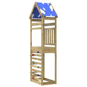 vidaXL Wieża zabaw Brązowy 52,5 x 85 x 265 cm Drewno impregnowane lite