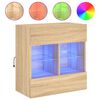 vidaXL Ścienna szafka TV z LED, dąb sonoma, 58,5x30x60,5 cm