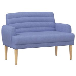 vidaXL Sofa dwuosobowa z guzikowym pikowaniem Niebieski dżins tkanina