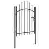 vidaXL Brama ogrodowa Woerden, stal, 1x1,25 m, czarna
