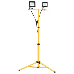 vidaXL Reflektor LED ze stojakiem, 2x30 W, zimne białe światło