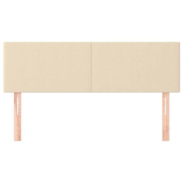 vidaXL Zagł&oacute;wki do ł&oacute;żka, 2 szt., kremowe, 72x5x78/88 cm, tkanina