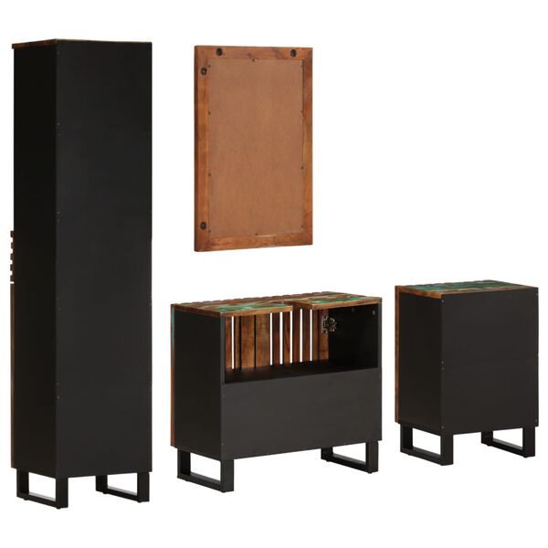 vidaXL 4-cz. zestaw mebli łazienkowych, lite drewno akacjowe