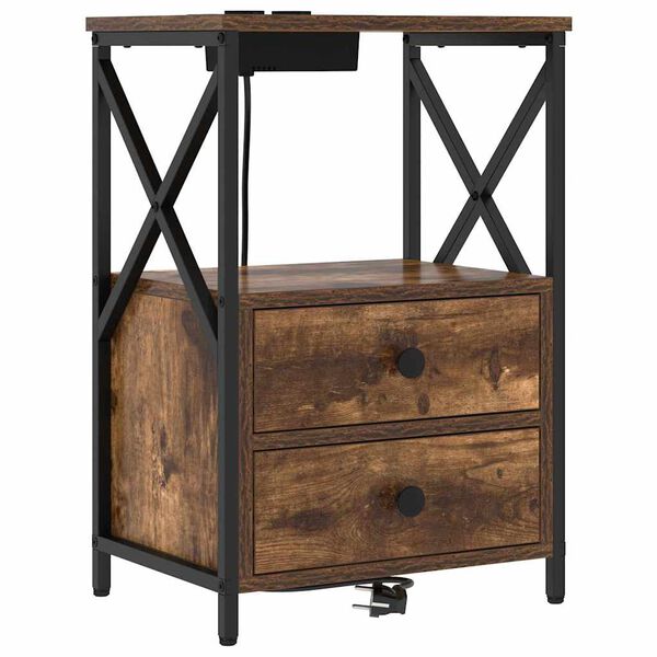 vidaXL Szafka Nocna z szufladą Dąb wędzony 40 x 31 x 60 cm