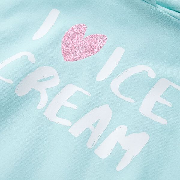 Bluza dziecięca z kapturem, błękitna, 140