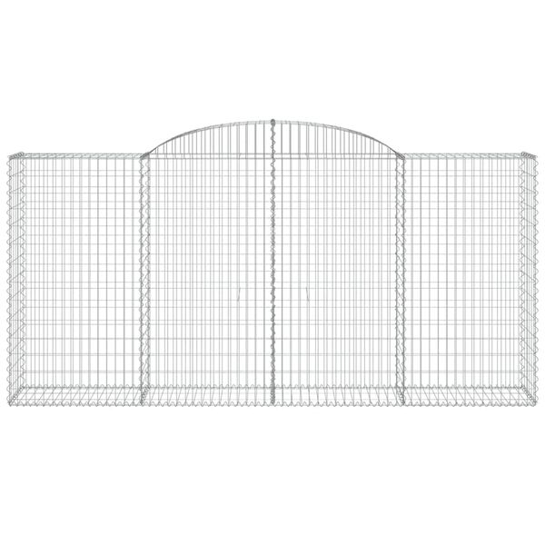 vidaXL Kosze gabionowe, 15 szt, 300x50x140/160cm, galwanizowane żelazo