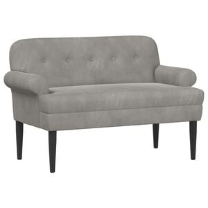 vidaXL Sofa dwuosobowa z guzikowym pikowaniem jasnoszary Welur