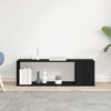 vidaXL Zestaw szafek RTV Montowane na ścianie Czarny 100 x 24 x 63 cm