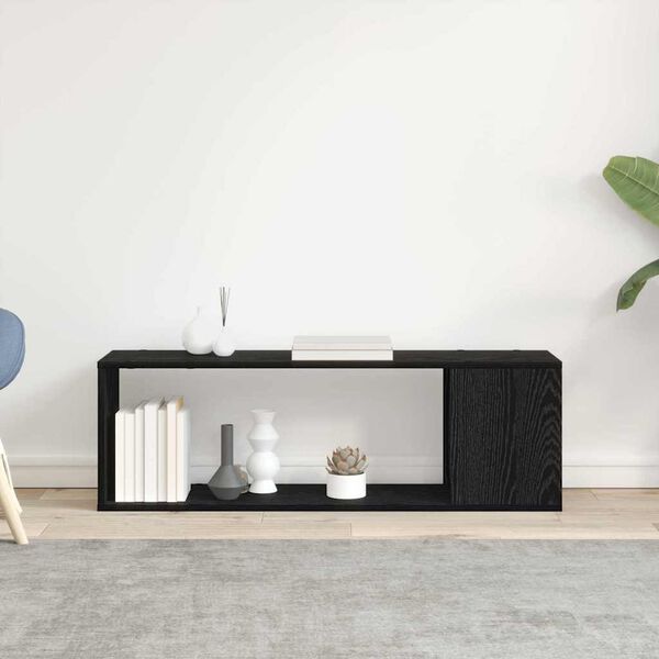 vidaXL Zestaw szafek RTV Montowane na ścianie Czarny 100 x 24 x 63 cm