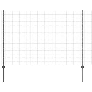 vidaXL Ogrodzenie Euro z słupkiem 10 x 1,5 m Stal pokryta PVC Szary
