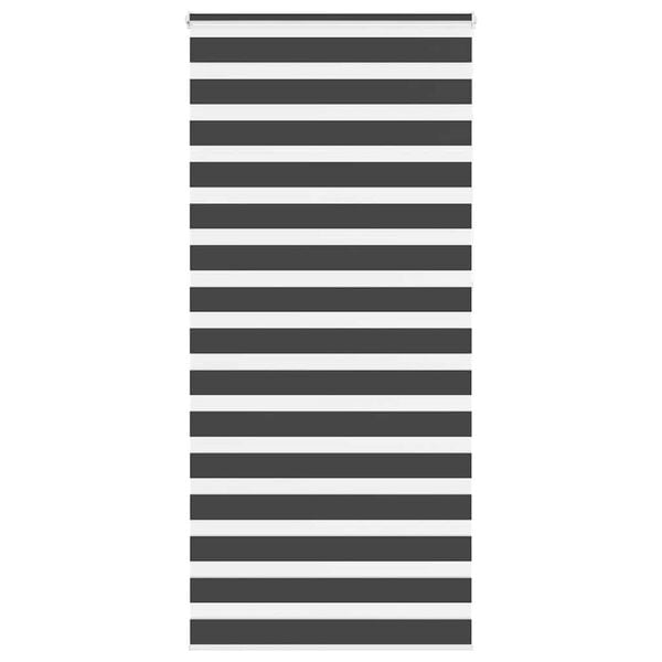 vidaXL Roleta zebra, czarna, szerokość tkaniny 105,9 cm, poliester