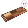 vidaXL Samoprzylepne nakładki na schody, 5 szt., 65x21x4 cm, brązowe