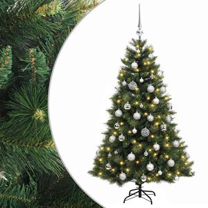 vidaXL Sztuczna choinka z bombką 120 cm 150 LED Ciepła biel