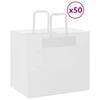vidaXL Torby papierowe 50 szt. z uchwytami białe 32x22x28 cm