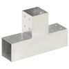 vidaXL Łącznik do słupk&oacute;w w kształcie T, galwanizowany metal, 81x81 mm