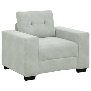vidaXL Sofa Fotel Jasnoszary 100x78x80 cm Aksamit