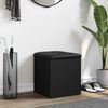 vidaXL Ławka ze schowkiem, czarna, 42x42x45cm, materiał drewnopochodny