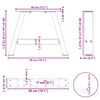 vidaXL Nogi do stolika kawowego w kształcie litery A 2 szt. Antracyt 50x(30-31) cm Stal