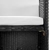 vidaXL 13-cz. zestaw mebli ogrodowych z poduszkami, rattan PE, czarny