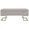 vidaXL Ławka ze schowkiem, 105 cm, szara, aksamitna