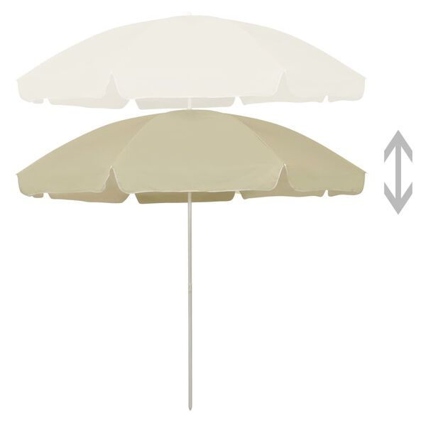 vidaXL Parasol plażowy, piaskowy ż&oacute;łty, 300 cm