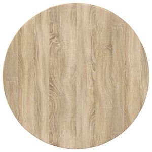 vidaXL Blat stołu &Oslash; 80 x 1,5 cm Okrągły Drewno inżynieryjne dąb Sonoma