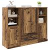 vidaXL Highboard z szufladą 3 pcs Stare drewno Materiał drewnopochodny