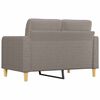 vidaXL Sofa 2-osobowa, kolor taupe, 120 cm, tapicerowana tkaniną