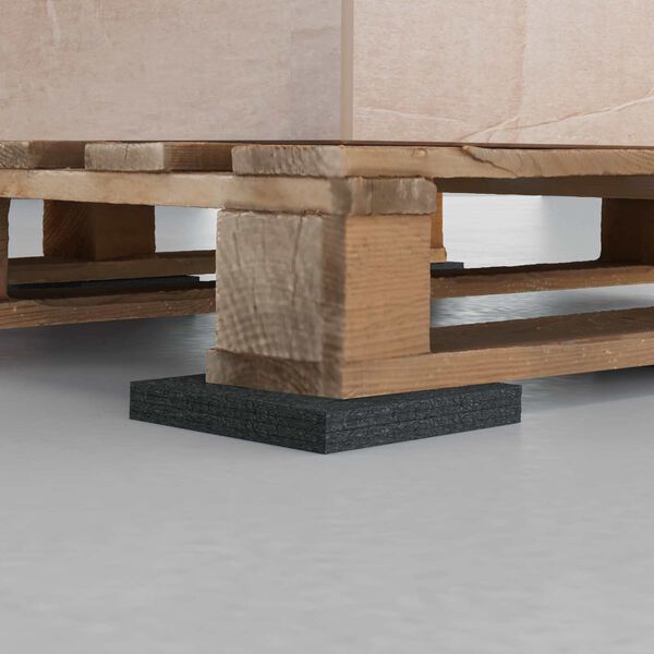 vidaXL Podkładka Gumowa Czarny Guma