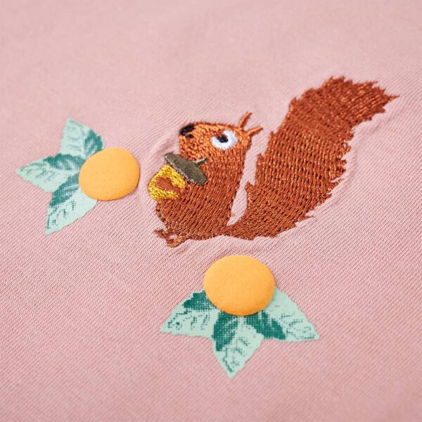 Koszulka dziecięca z długimi rękawami, jasny r&oacute;ż, 128