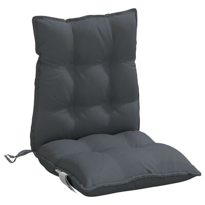 vidaXL Poduszki na krzesła z niskim oparciem, 2 szt., antracytowe
