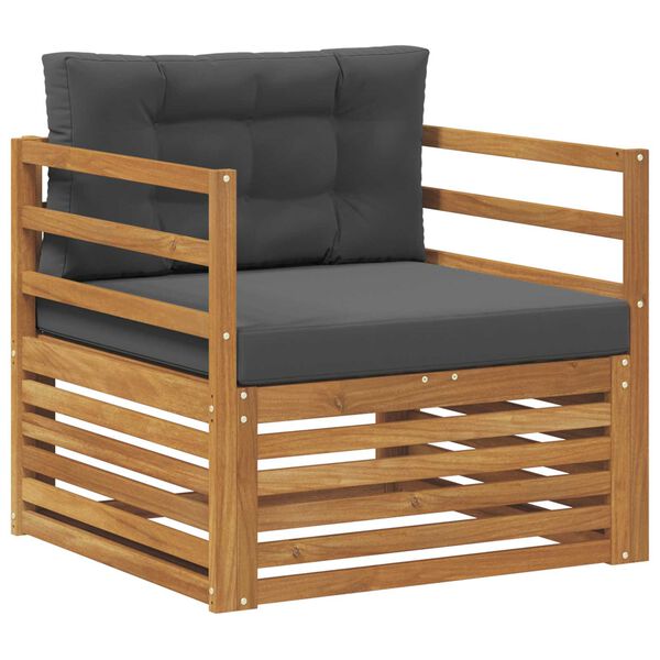 vidaXL Zestaw sof na zewnątrz Lite drewno akacjowe i poliester