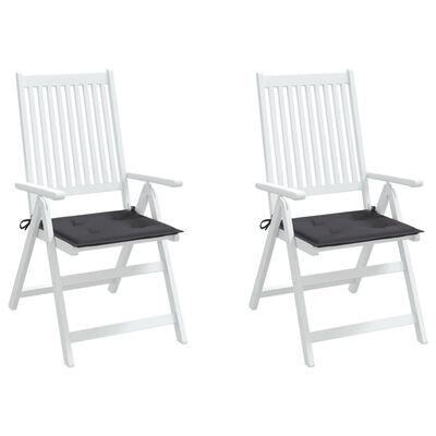 vidaXL Poduszki na krzesła ogrodowe, 2 szt., antracytowe, 50x50x3 cm