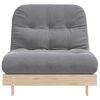 vidaXL Sofa rozkładana typu futon, z materacem, 80x206x11 cm, sosnowa