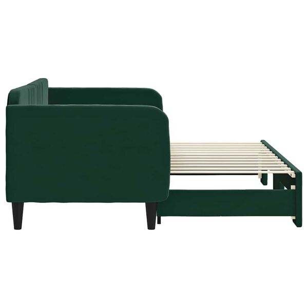 vidaXL Sofa rozsuwana, ciemnozielona, 80x200 cm, aksamit