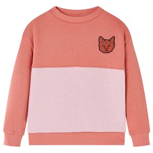 Bluza dziecięca z blokami kolor&oacute;w, r&oacute;żowa, 104