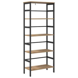 vidaXL P&oacute;łka na książki 4 poziomy 60 x 29,5 x 149 cm Dąb rzemieślniczy